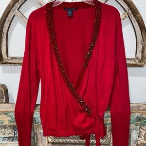 Boston proper red sweater top